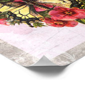 Vintager Schmetterling Poster (Ecke)