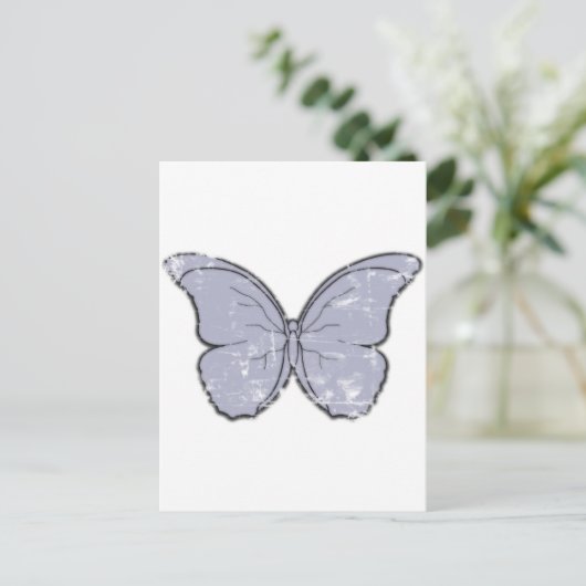 Vintager Schmetterling Postkarte (Stehend Vorderseite)