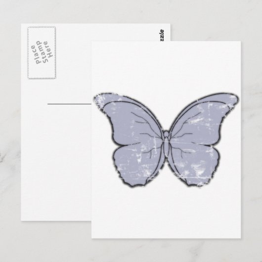 Vintager Schmetterling Postkarte (Vorne/Hinten)