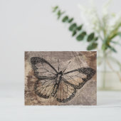 Vintager Schmetterling Postkarte (Stehend Vorderseite)