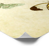 Vintager Schmetterling Print 063 Poster (Ecke)