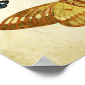 Vintager Schmetterling Print 117 Poster (Ecke)