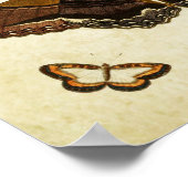 Vintager Schmetterling Print 170 Poster (Ecke)