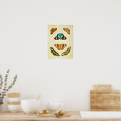 Vintager Schmetterling Print 196 Poster (Küche)
