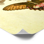 Vintager Schmetterling Print 265 Poster (Ecke)