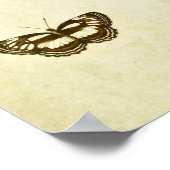 Vintager Schmetterling Print 327 Poster (Ecke)