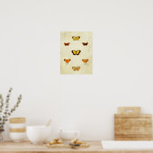 Vintager Schmetterling Print 331 Poster (Küche)