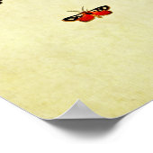 Vintager Schmetterling Print 348 Poster (Ecke)