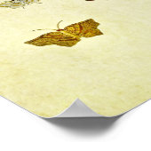 Vintager Schmetterling Print 357 Poster (Ecke)