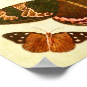 Vintager Schmetterling Print 387 Poster (Ecke)