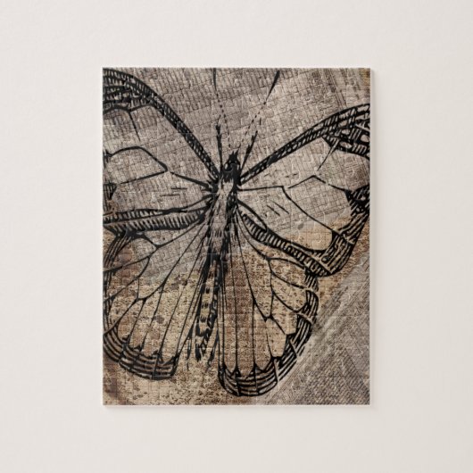 Vintager Schmetterling Puzzle (Vertikal)