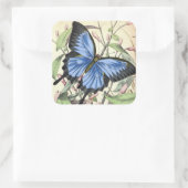 Vintager Schmetterling Quadratischer Aufkleber (Tasche)