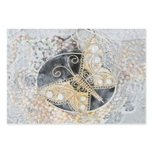 Vintager Schmetterling Romantische Goldene Schwarz