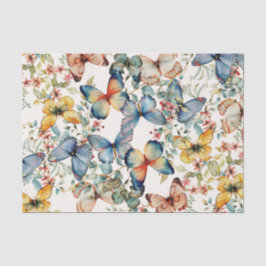 Vintager Schmetterling Schöne Creme Decoupage Seidenpapier