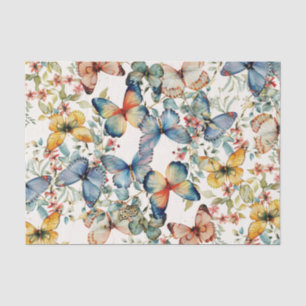 Vintager Schmetterling Schöne Creme Decoupage Seidenpapier