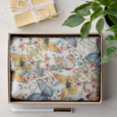 Vintager Schmetterling Schöne Creme Decoupage Seidenpapier (Geschenk)