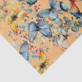 Vintager Schmetterling Schöne Pfirsichtüte Seidenpapier (Ausschnitt)