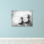 Vintager Schmetterling Schwarz/Weiß Leinwanddruck (Insitu (Holzboden))