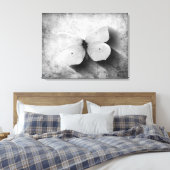 Vintager Schmetterling Schwarz/Weiß Leinwanddruck (Insitu (Schlafzimmer))
