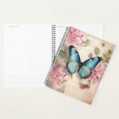 Vintager Schmetterling und Blume Planer (Anzeige)