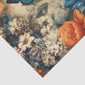 Vintager Schmetterling und Blume Seidenpapier (Ausschnitt)