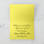 Vintager Schmetterling und Blume zum Geburtstag Karte (Innenseite)