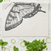 Vintager Schmetterlings-personalisierte Küchentuch (Gefaltet)