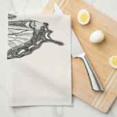 Vintager Schmetterlings-personalisierte Küchentuch (Viertel Falte)