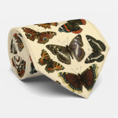 Vintager Schmetterlings-Taxonomie-Druck Krawatte (Gerollt)