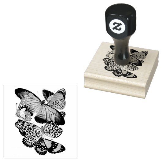 Vintager Schmetterlingscluster Gummistempel (Stempel)