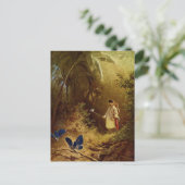 Vintager Schmetterlingsfänger Postkarte (Stehend Vorderseite)