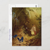 Vintager Schmetterlingsfänger Postkarte (Vorne/Hinten)