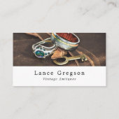 Vintager Schmuck & Key, Antiquitätengeschäft Treuekarte (Rückseite)