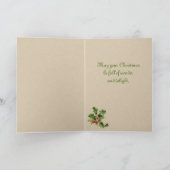 Vintager Schnee Feiertagskarte (Innenseite)