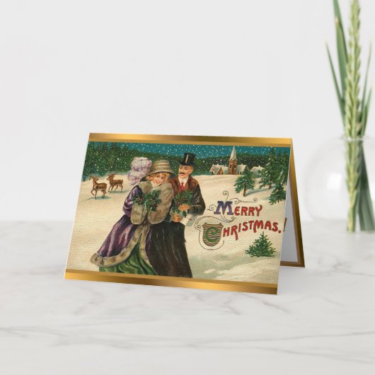 Vintager Schnee und Weihnachten (Vorderseite)