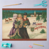 Vintager Schnee und Weihnachten Seidenpapier (Basteln)