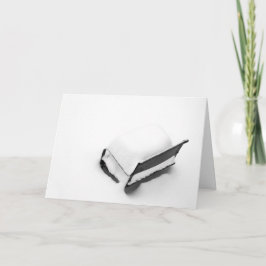 Vintager schneebedeckter Rasen aus Metall Feiertagskarte