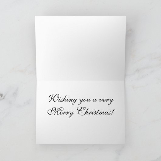 Vintager Schneebesuch Feiertagskarte (Innenseite)