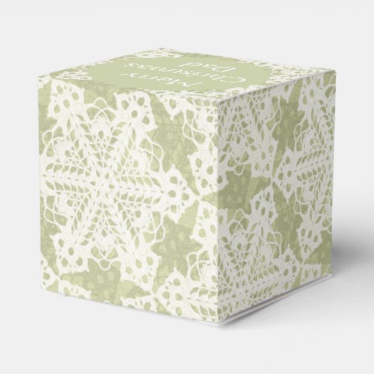 Vintager Schneeflocken Geschenkschachtel (Rückseite)