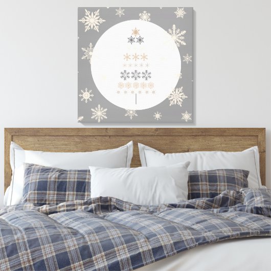 Vintager Schneeflocken Leinwanddruck (Insitu (Schlafzimmer))