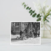 Vintager Schneefräser Postkarte (Stehend Vorderseite)