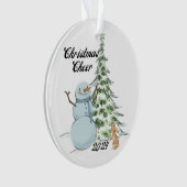 Vintager Schneejubiläum Ornament (Vorderseite)