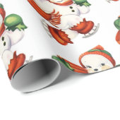 Vintager Schneemann Geschenkpapier (Rolleneckpunkt)