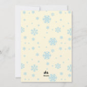 Vintager Schneemann mit Lichtern Feiertagskarte (Rückseite)