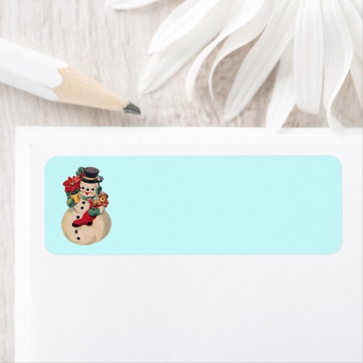 Vintager Schneemann mit Poinsettia (Insitu)