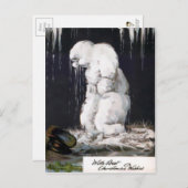 Vintager Schneemann Postkarte (Vorne/Hinten)