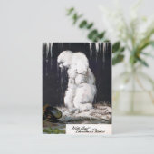 Vintager Schneemann Postkarte (Stehend Vorderseite)