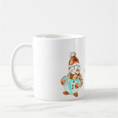 Vintager Schneemann und Weihnachtsbaum Tasse (Links)