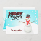 Vintager Schneemann Weihnachten (Vorne/Hinten)