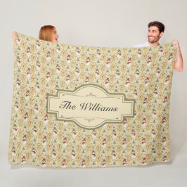 Vintager Schneemann & Weihnachtsbaum Custom Fleecedecke